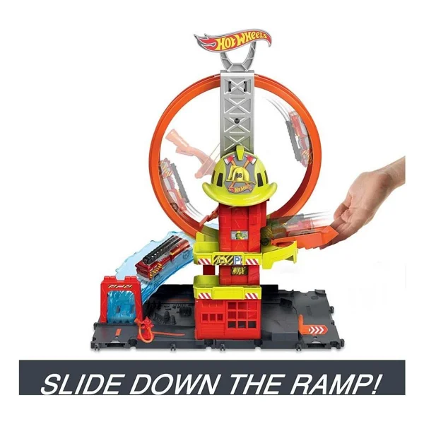 Hot Wheels Çember Pistli İtfaiye İstasyonu Hkx41 - Görsel 5