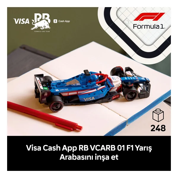 Lego 77246 Speed Champions Visa Cash App Rb Vcarb 01 F1 Yarış Arabası - Görsel 6