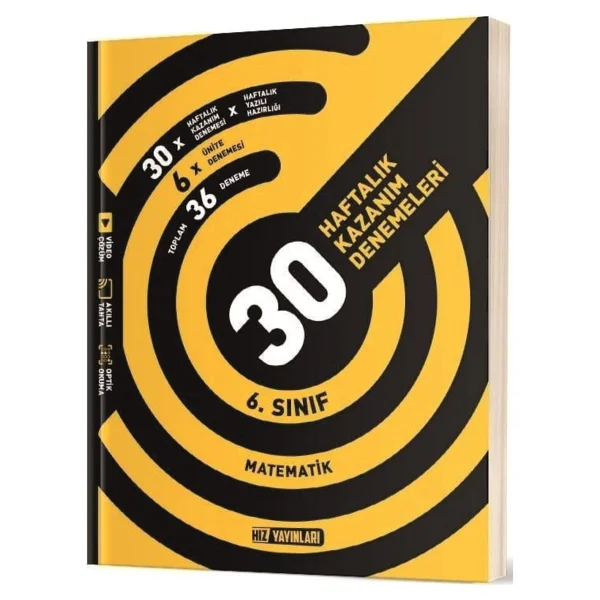 Hız Yayınları 6. Sınıf Matematik Haftalık Kazanım Denemeleri - Görsel 2