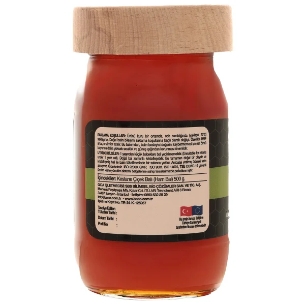 Bee'o 500 Gr Kestane Çiçek Ham Bal - Görsel 2