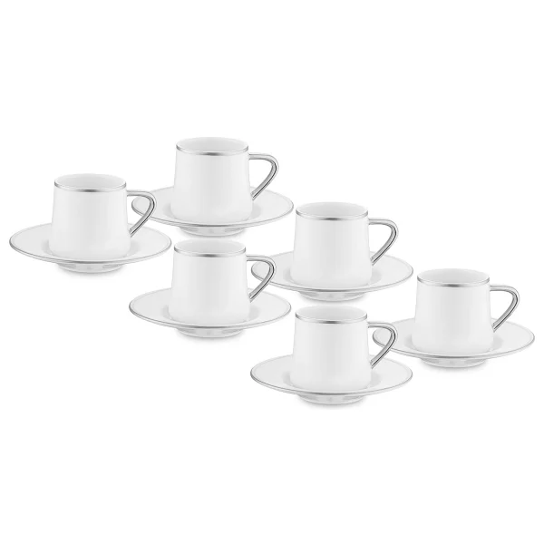 Jumbo Valetta Platin 6 Kişilik Kahve Fincan Takımı - Görsel 6