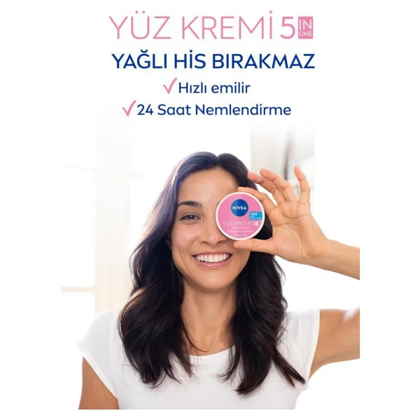 Nivea Nemlendirici Yüz Kremi 100 Ml E Vitamini İçerikli Tüm Cilt Tipleri İçin Günlük Bakım - Görsel 5