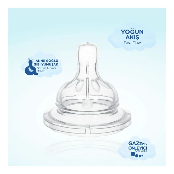Wee Baby 822 No:3 18 Ay+ Yoğun Akış Silikon Biberon Emziği - Görsel 4