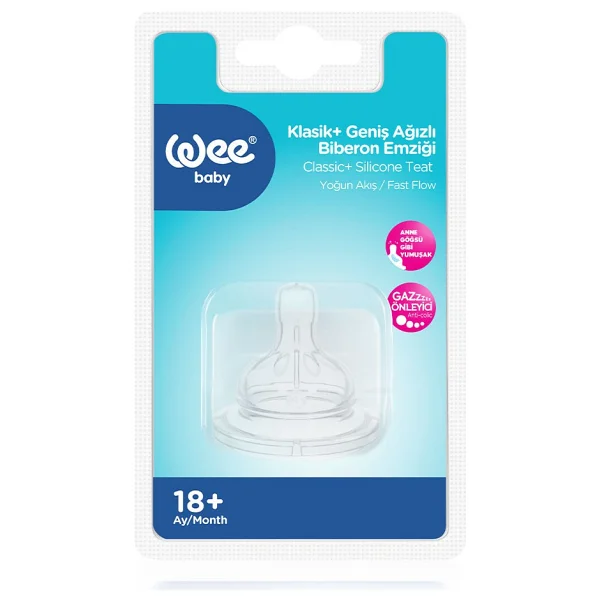 Wee Baby 822 No:3 18 Ay+ Yoğun Akış Silikon Biberon Emziği - Görsel 5