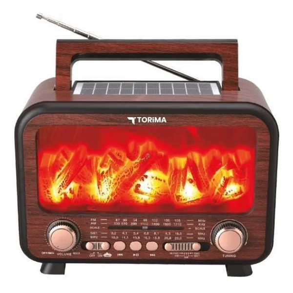 Torima D72 Ahşap Bluetooth Nostaljik Radyo - Görsel 4