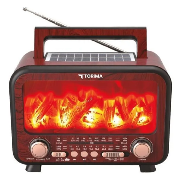 Torima D72 Kırmızı Bluetooth Nostaljik Radyo - Görsel 4