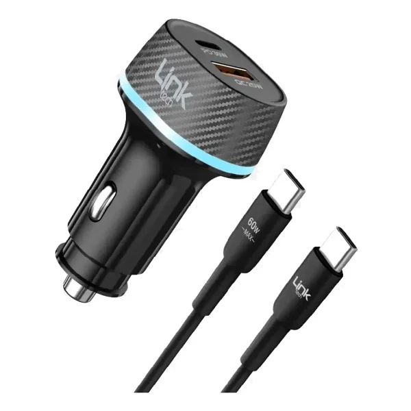 Linktech C434 55 W Type-C Kablolu Hızlı Araç Şarj Aleti - Görsel 2