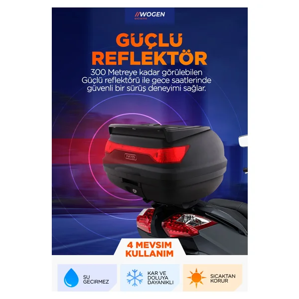 Wogen Wg41 Basic Arka Çanta 41 Litre (Siyah) + Karbon Dizlik Hedi - Görsel 4