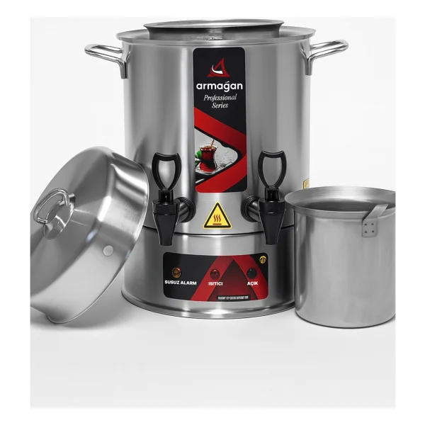 Armağan Çay Makinesi & Çay Otomatı 4 Litre 40 Bardak - Çelik - Görsel 2