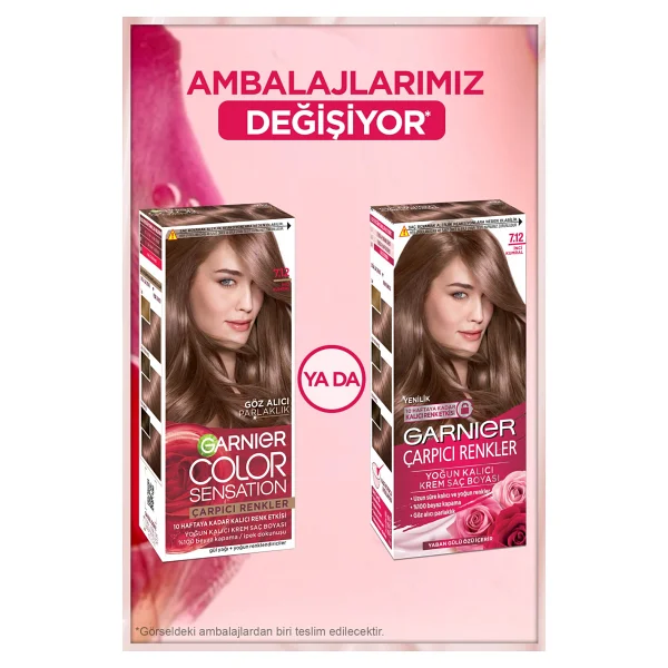 Garnier Çarpıcı Renkler 7.12 İnci Kumral Saç Boyası - Görsel 9