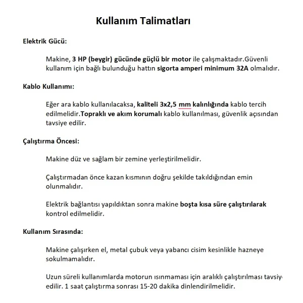 Yeşil Makine Elektrikli Salça Makinesi Sm-500 3hp - Görsel 9