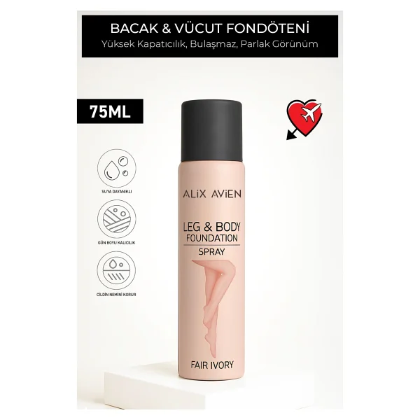 Alix Avien Bronzlaştırıcı Etkili Fair Ivory 75 Ml Bacak Fondöteni - Görsel 2