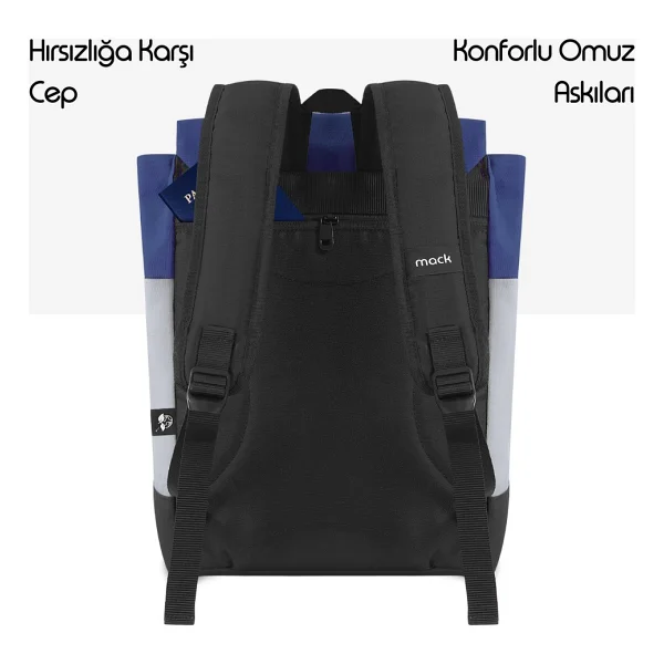Mack Zen Eco Mce-1304 Gri Mavi 14.1" Laptop Sırt Çantası - Görsel 2