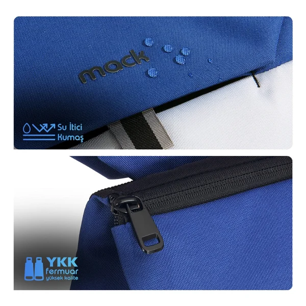 Mack Zen Eco Mce-1304 Gri Mavi 14.1" Laptop Sırt Çantası - Görsel 7