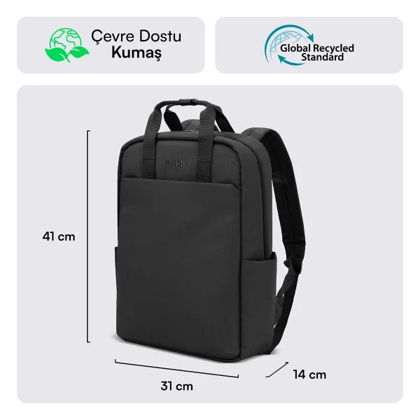 Mack Nova Eco Mce-1521 Siyah 15.6" Laptop Sırt Çantası - Görsel 2