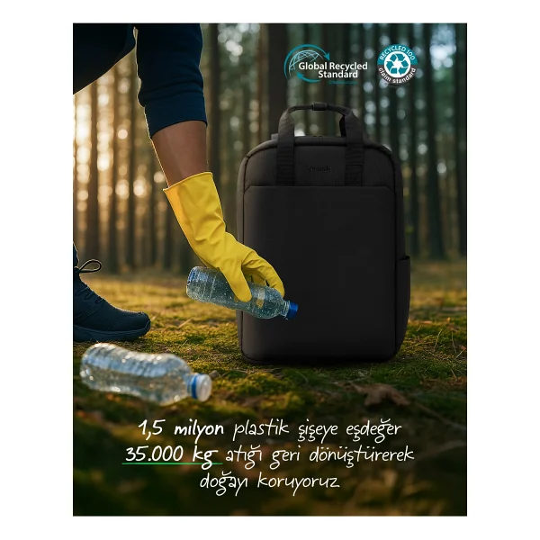 Mack Nova Eco Mce-1521 Siyah 15.6" Laptop Sırt Çantası - Görsel 7