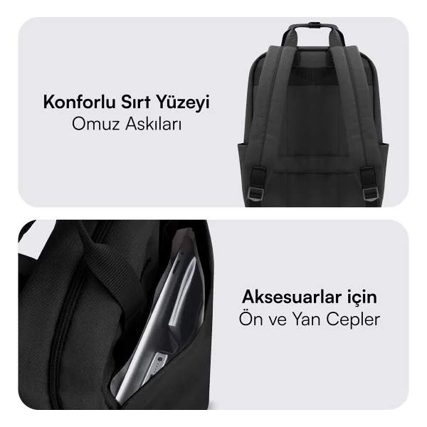 Mack Nova Eco Mce-1521 Siyah 15.6" Laptop Sırt Çantası - Görsel 4