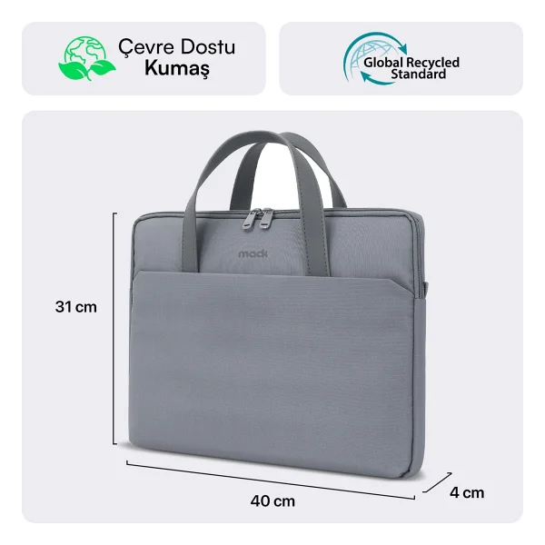 Mack Nova Eco Mce-1512 Gri 15.6" Laptop Çantası - Görsel 2