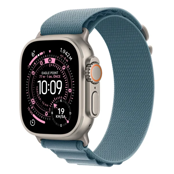 Apple Watch Ultra 3 GPS + Cellular 49mm Siyah Titanyum Kasa Ve Siyah Alpine Loop Kordon Akıllı Saat - Görsel 8