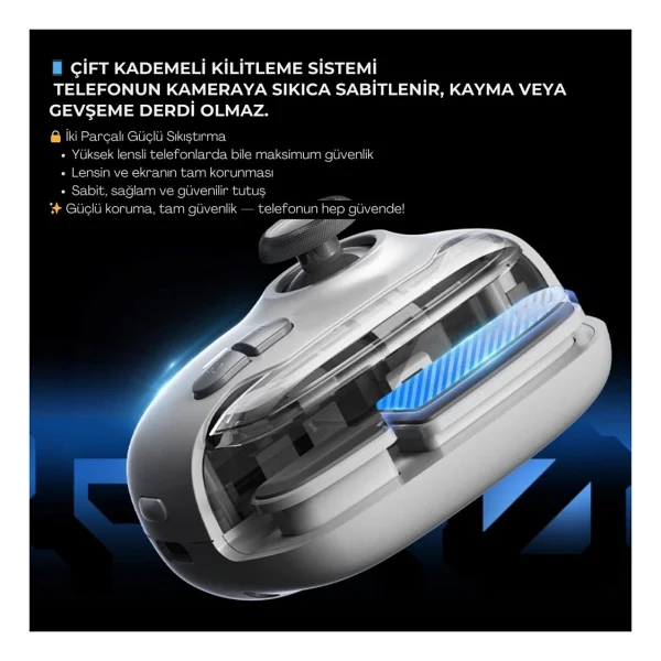 Coofbe Profesyonel 400mah Type-C Girişli Mobil Oyun Kolu Telefon Joystick Telefon Ateş Tetik Gamepad Joystick - Görsel 4