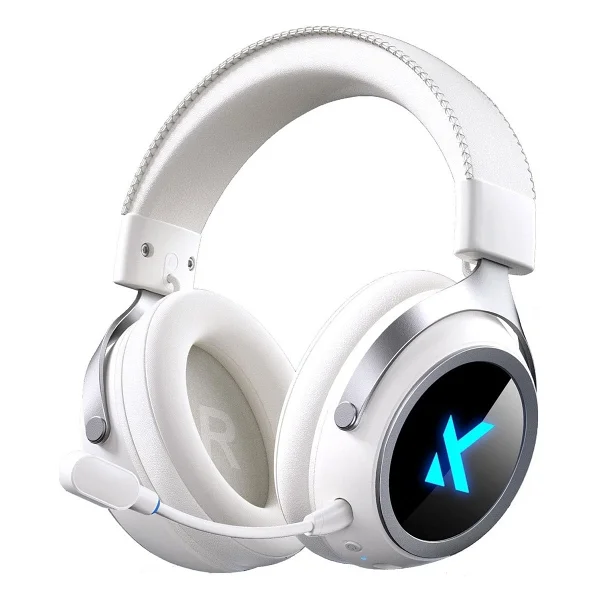Mchose X9 Mc-X9-1 Beyaz RGB 7.1 Kablolu/Kablosuz Kulak Üstü Oyuncu Kulaklığı - Görsel 4