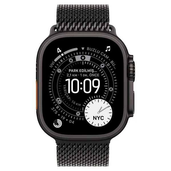 Apple Watch Ultra 3 GPS + Cellular 49mm Siyah Titanyum Kasa Ve Siyah Titanyum Milano Loop Kordon Akıllı Saat - Görsel 2