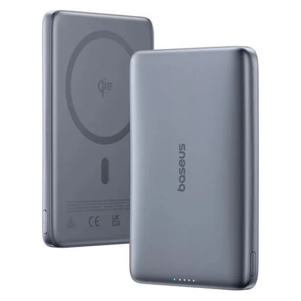Baseus Picogo Am41 Ultra Slim Qi2 Gri 10000 mAh Hızlı Şarj Magsafe Powerbank - Görsel 4