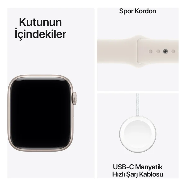Apple Watch Se 3 GPS 40mm Alüminyum Kasa Ve Spor Kordon Akıllı Saat - Görsel 8