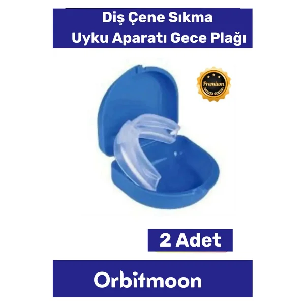Premium Özel Seri Gece Plağı Çene Diş Sıkma Gıcırdatma Önleyici Koruyucu Diş Aparatı 2 Adet - Görsel 5