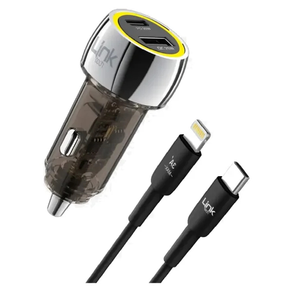 Linktech C438 55 W Lightninh Kablolu Hızlı Araç Şarj Aleti - Görsel 2