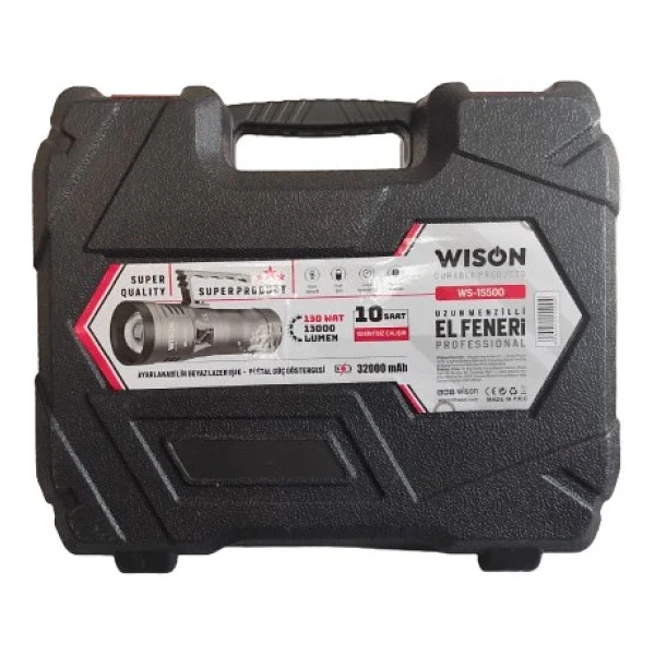 Wison Ws-15500 13.000 Lümen LED Şarjlı El Feneri - Görsel 2
