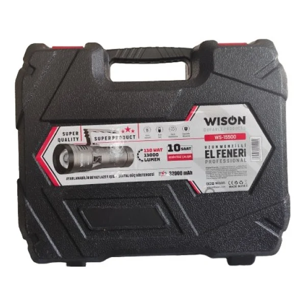 Wison Ws-15500 13.000 Lümen LED Şarjlı El Feneri - Görsel 6