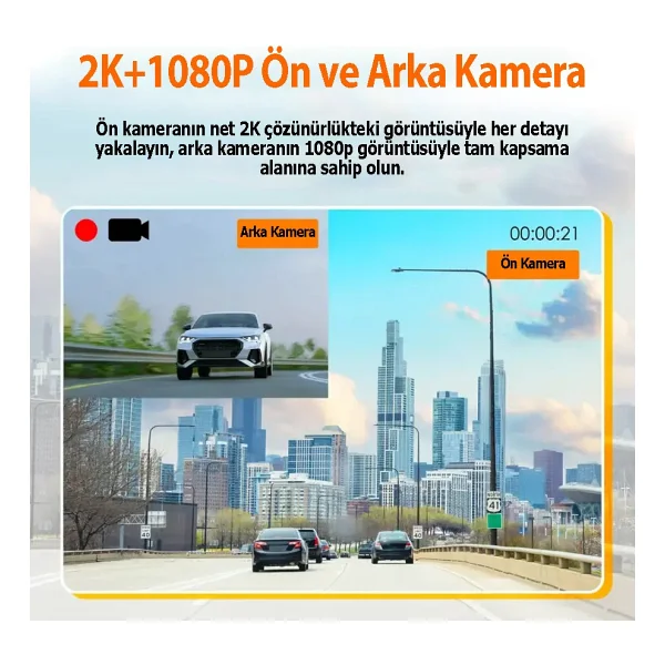 Rexing C2 Ön Ve Arka Araç Kamerası Seti - Görsel 5