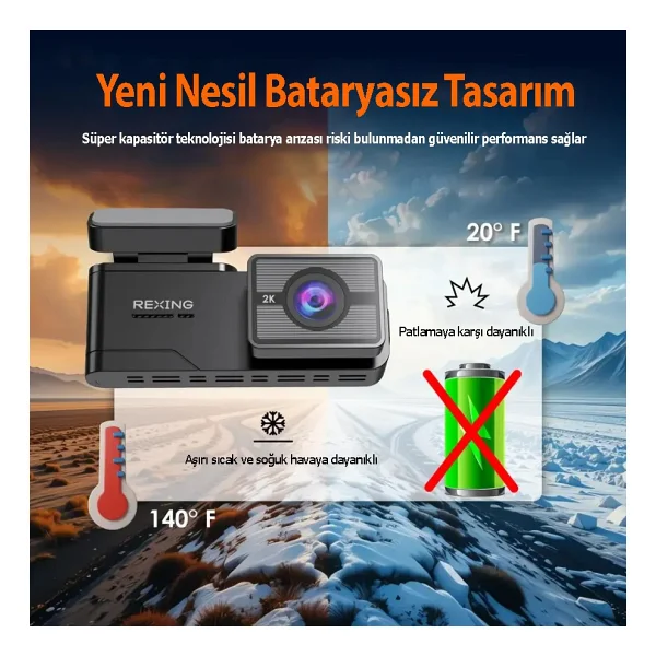Rexing C2 Ön Ve Arka Araç Kamerası Seti - Görsel 8