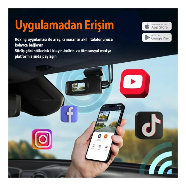 Rexing C2 Ön Ve Arka Araç Kamerası Seti - Görsel 9