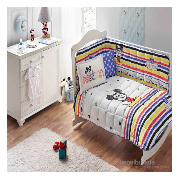 Taç Disney Mickey Skecth Baby Bebek Uyku Seti - Görsel 8
