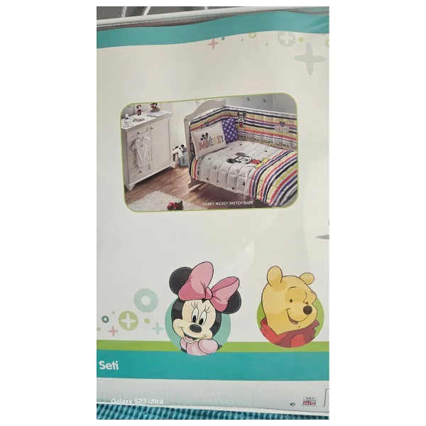 Taç Disney Mickey Skecth Baby Bebek Uyku Seti - Görsel 2