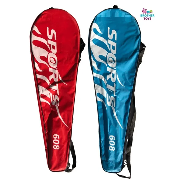 Brother Toys 2 Adet Badminton Raketi Ve Çantası + Badminton Topu Deluxe Yüksek Kalite Set Kırmızı Ve Mavi Renk - Görsel 4