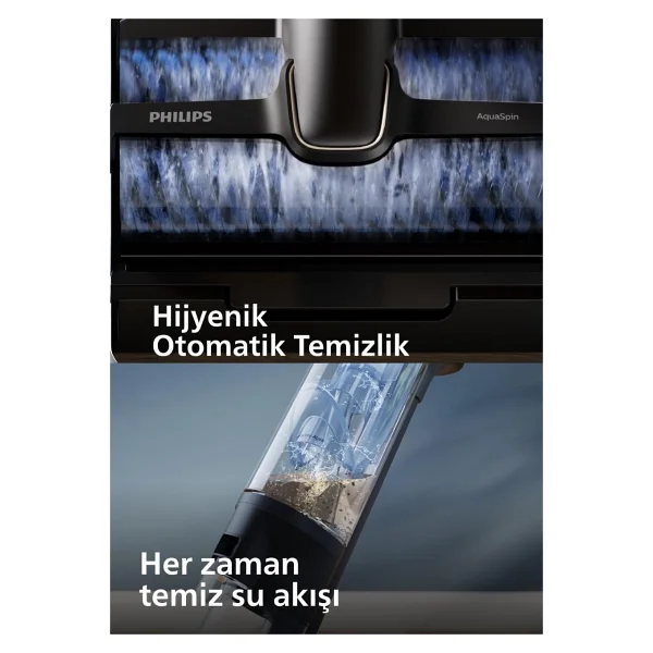 Philips 90 Dk Kesintisiz Temizlik Çift Bataryalı 9000 Serisi Aqua Trio Islak & Kuru Ve Mop Özellikli Istasyonlu Dikey Süpürge - Antrasit - Gri - Görsel 6