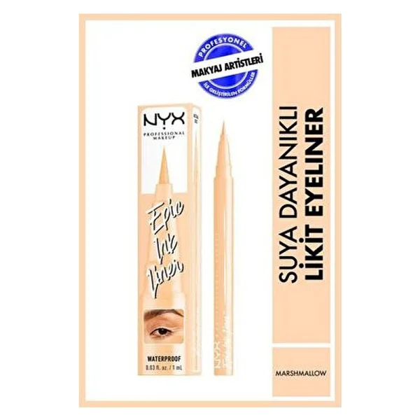 Nyx Professional Makeup Epic Ink Liner Waterproof Marshmallow Eyeliner - Görsel 8
