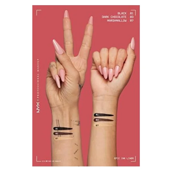Nyx Professional Makeup Epic Ink Liner Waterproof Marshmallow Eyeliner - Görsel 7