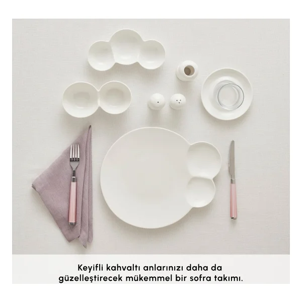 Karaca Streamline Blow New Bone 26 Parça 6 Kişilik Kahvaltı Takımı - Görsel 8