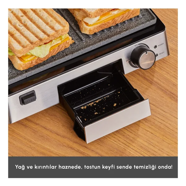 Karaca Biogranit Inox 2000 W Tost Makinesi - Görsel 8