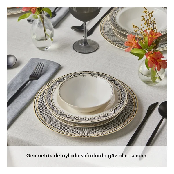 Karaca Globe 24 Parça 6 Kişilik Yemek Takımı - Görsel 8
