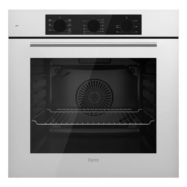 Ferre Qbl62cb - Ss206 -D037 60 Cm Beyaz Cam Turbolu Aspiratörlü Ankastre Set - Yeni - Görsel 2