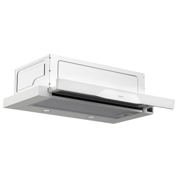 Ferre Qbl62cb - Ss206 -D037 60 Cm Beyaz Cam Turbolu Aspiratörlü Ankastre Set - Yeni - Görsel 4