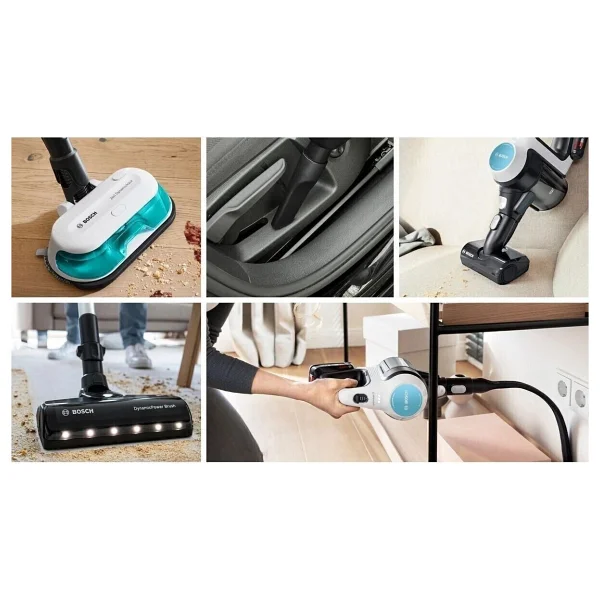 Bosch Mop Ve Süpürme Islak-Kuru Temizlik, Güçlü Emiş,Hafif Tasarım Ve Uzun Pil Ömrü Motor 10 Yıl Garanti - Beyaz - Görsel 4