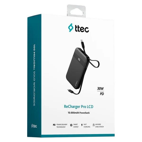 Ttec Recharger Pro Lcd 2bb225s 10000 mAh Hızlı Şarj Powerbank - Görsel 6