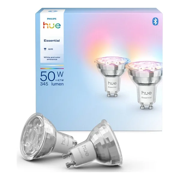 Philips Hue Essential 345 4.7 W-50 W Gu10 2'li Spot Akıllı LED Ampul - Görsel 8