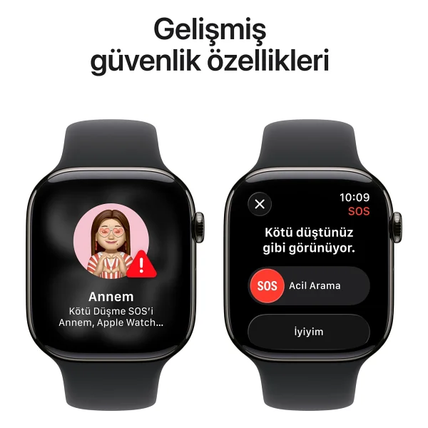 Apple Watch Series 11 GPS + Cellular 46mm Titanyum Kasa Ve Spor Kordon Akıllı Saat - Görsel 6